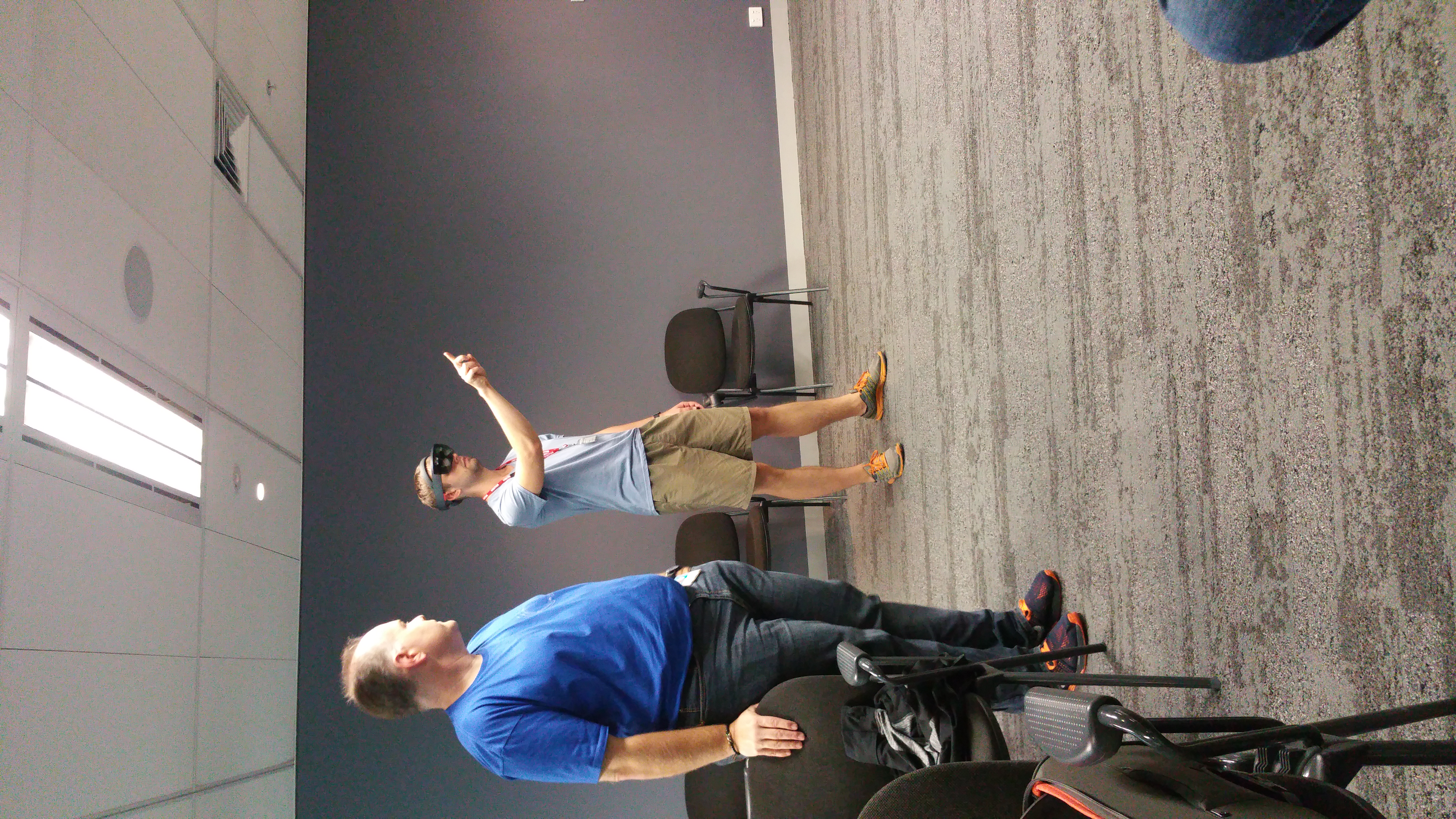 Nigel Dalton testing HoloLens interactions