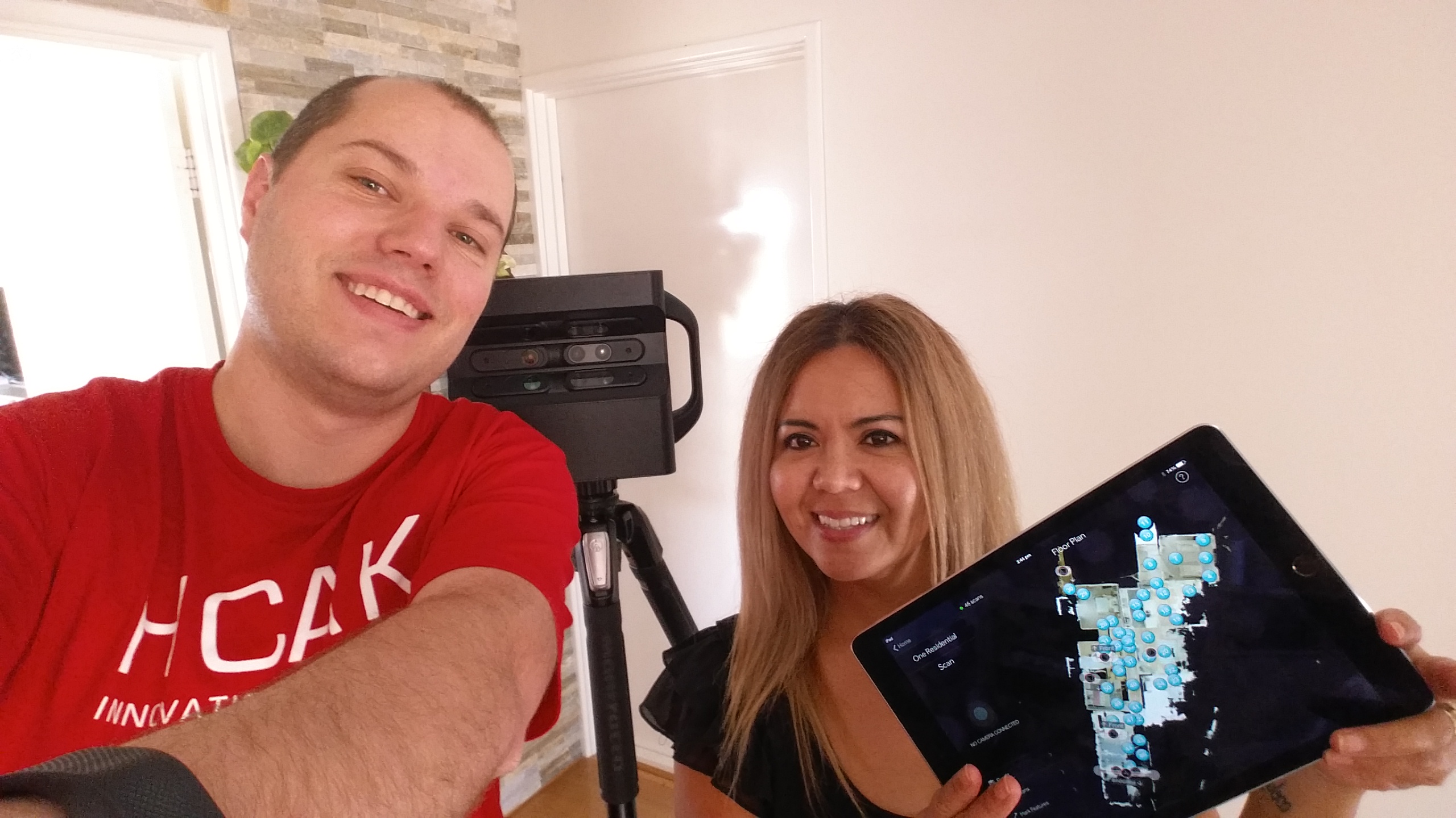 Floor-plan scan on tablet