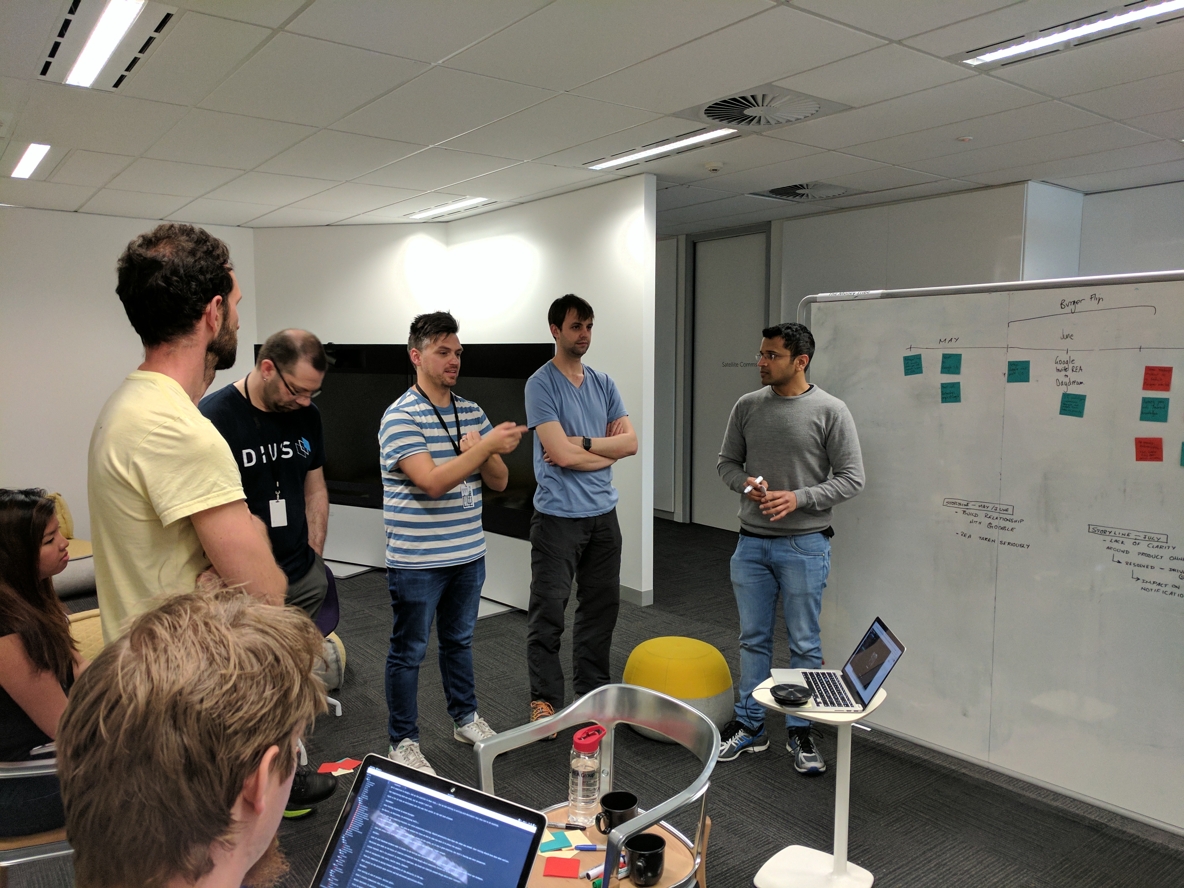 VR roadmap sticky-note session